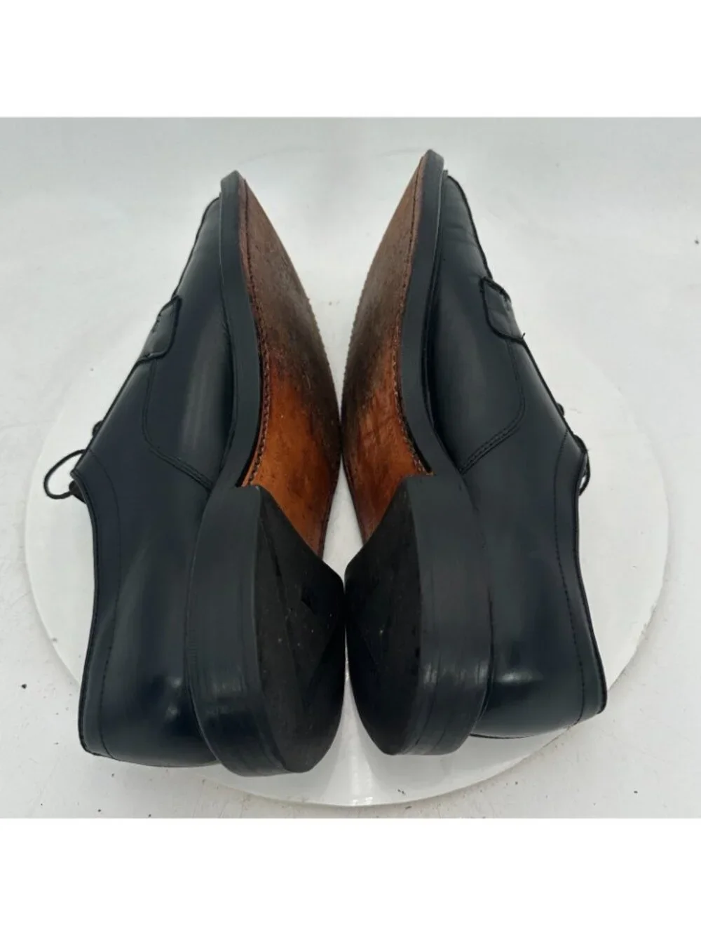 Allen Edmonds Hillcrest Men Size 8.5E Black Leather Bicycle Derby Dress Shoes